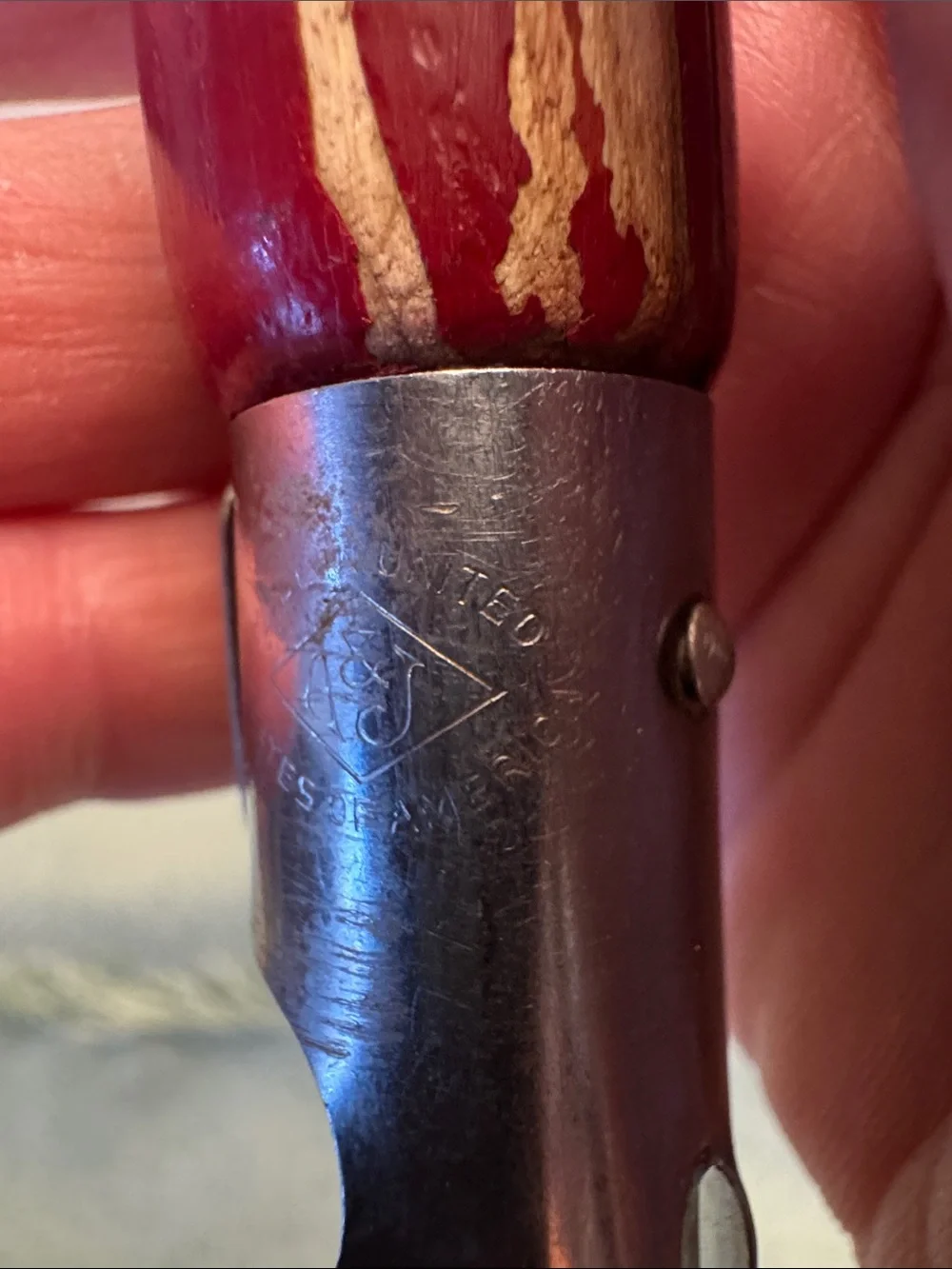 Red Handled Combination Peeler - Classic Vintage Kitchen Tool